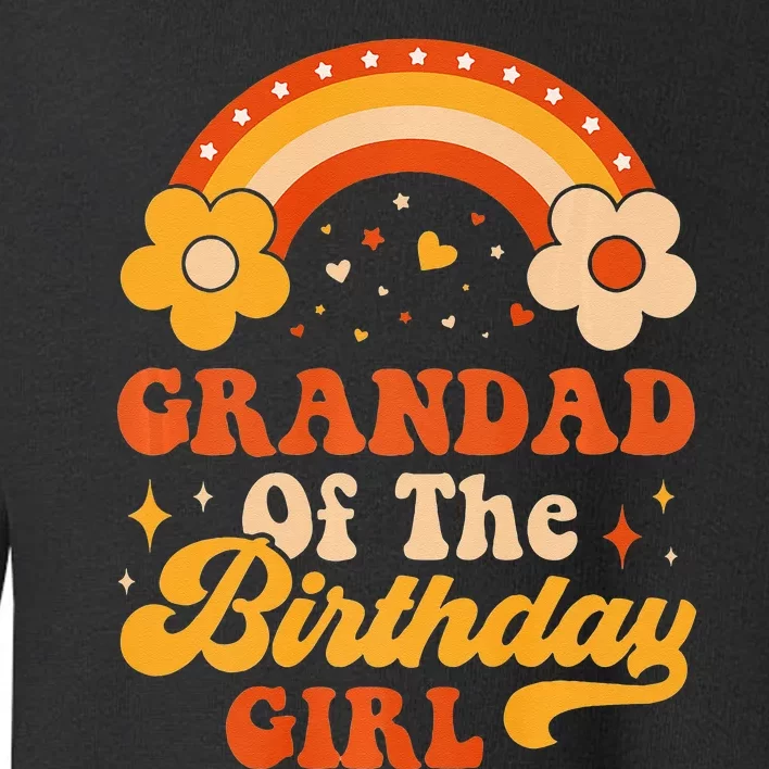 Grandad Of The Birthday Groovy Matching Family Toddler Sweatshirt