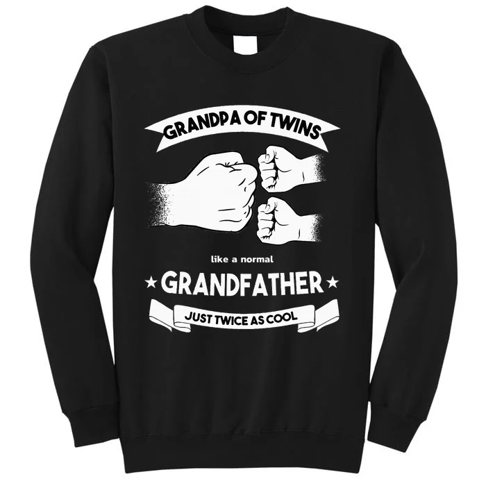 Grandpa Of Twins Baby Announcement Party Twin Grandfather Sweatshirt