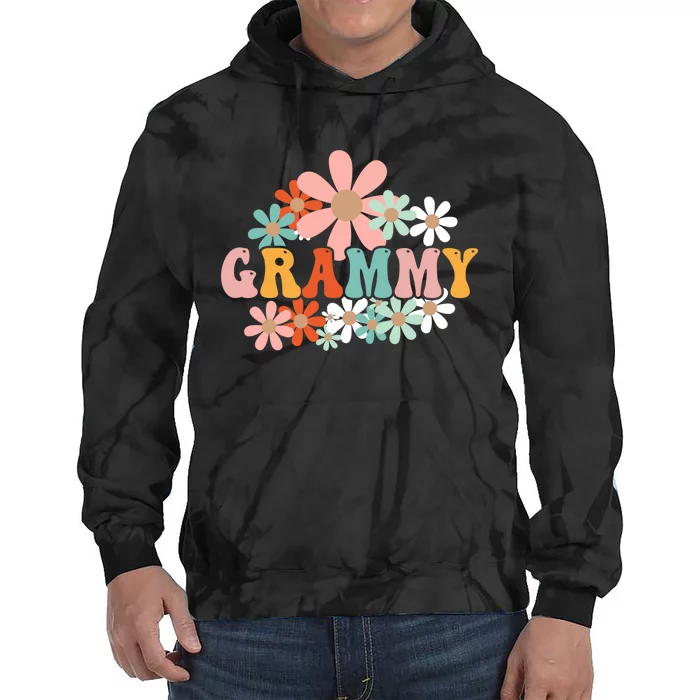 Grammy One Thankful Grammy Thanksgiving Christmas Funny Gift Tie Dye Hoodie