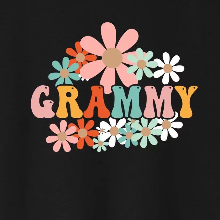 Grammy One Thankful Grammy Thanksgiving Christmas Funny Gift Women's Crop Top Tee