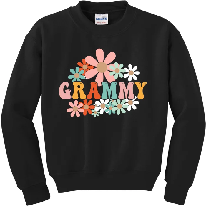 Grammy One Thankful Grammy Thanksgiving Christmas Funny Gift Kids Sweatshirt