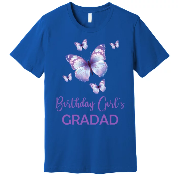 Gradad Of The Birthday Butterfly Family 1st Birthday Gift Premium T-Shirt