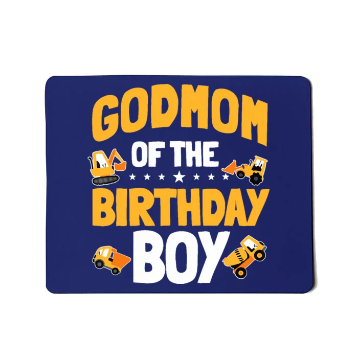 Godmom Of The Birthday Boy Construction Worker Bday Party Mousepad