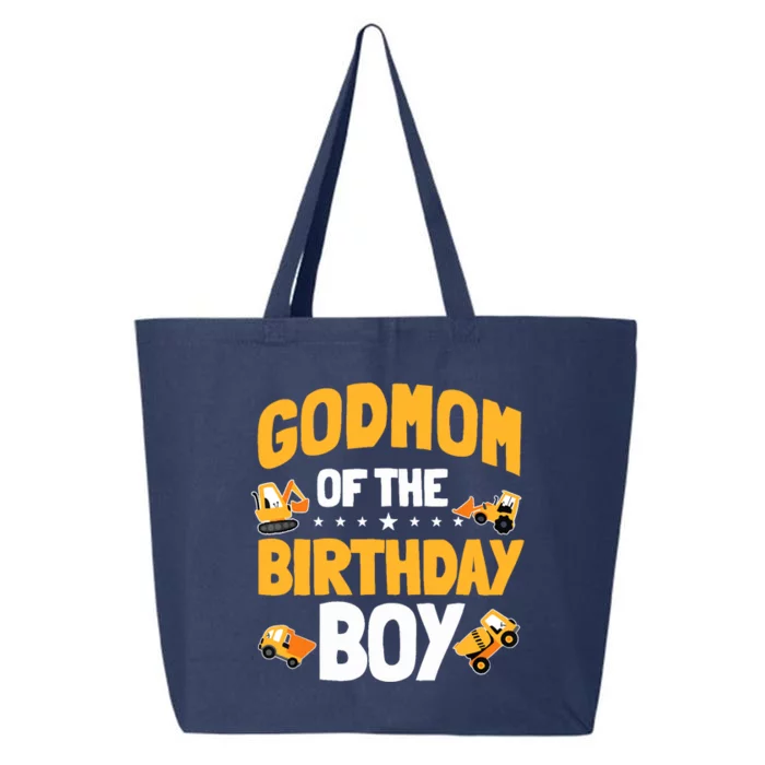 Godmom Of The Birthday Boy Construction Worker Bday Party 25L Jumbo Tote