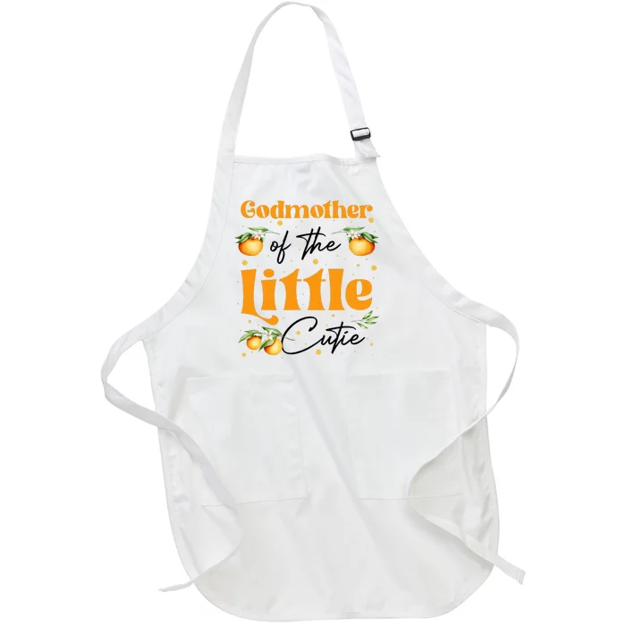 Godmother Of The Little Cutie Clementine Birthday Party Full-Length Apron With Pocket