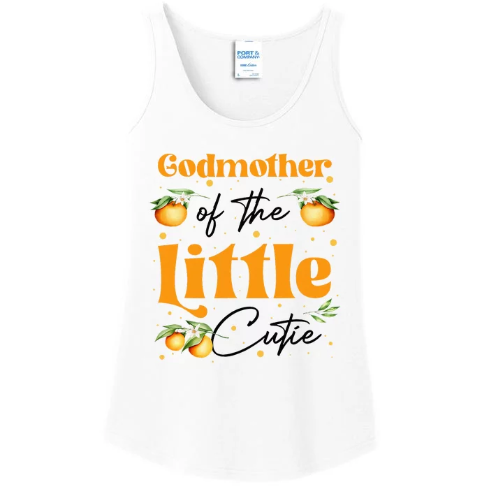 Godmother Of The Little Cutie Clementine Birthday Party Ladies Essential Tank