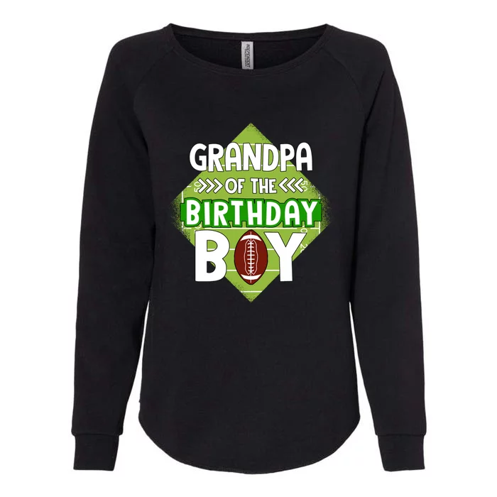 Grandpa Of The Birthday American Football Birthday Cute Gift Womens California Wash Sweatshirt