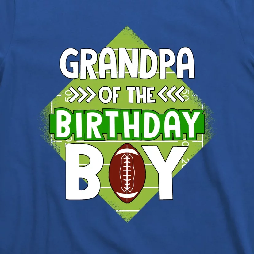 Grandpa Of The Birthday American Football Birthday Cute Gift T-Shirt