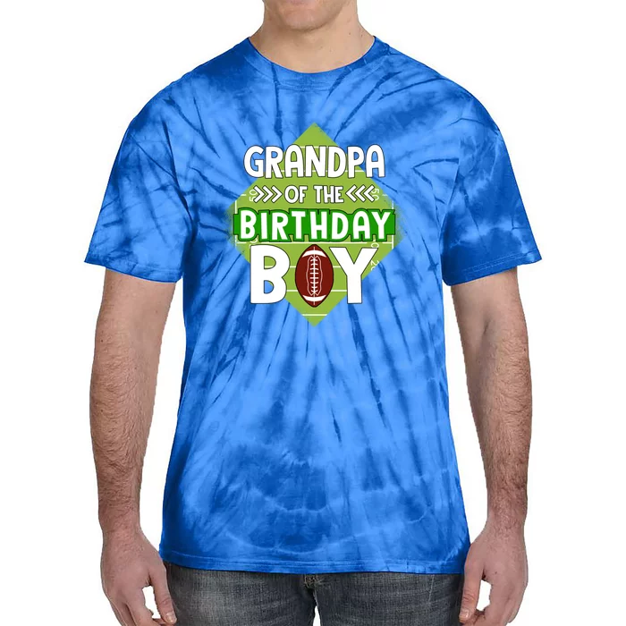 Grandpa Of The Birthday American Football Birthday Cute Gift Tie-Dye T-Shirt