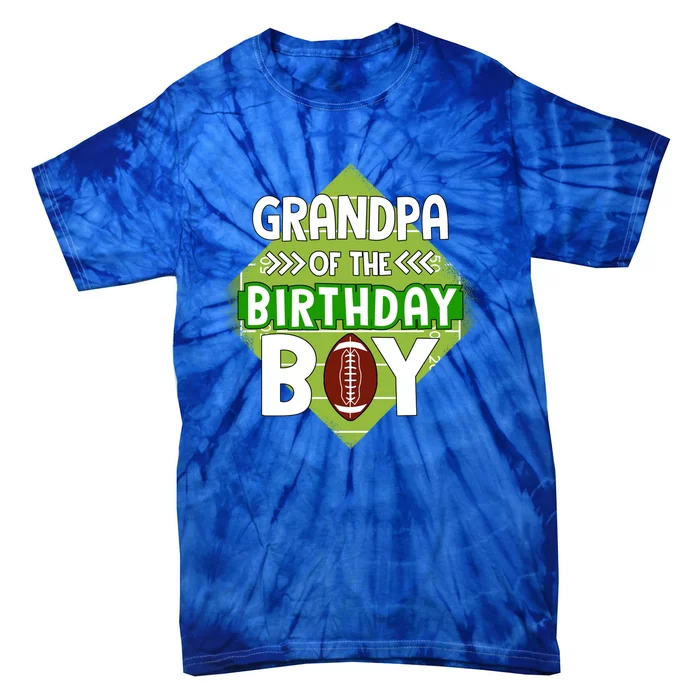 Grandpa Of The Birthday American Football Birthday Cute Gift Tie-Dye T-Shirt