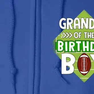 Grandpa Of The Birthday American Football Birthday Cute Gift Full Zip Hoodie