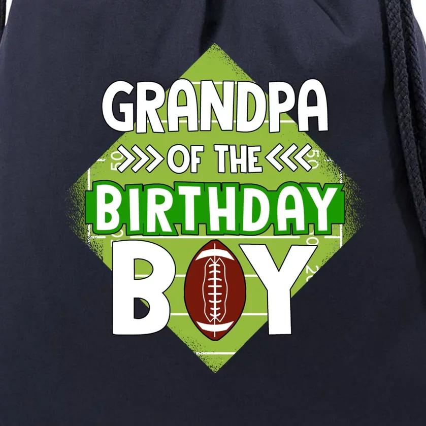 Grandpa Of The Birthday American Football Birthday Cute Gift Drawstring Bag