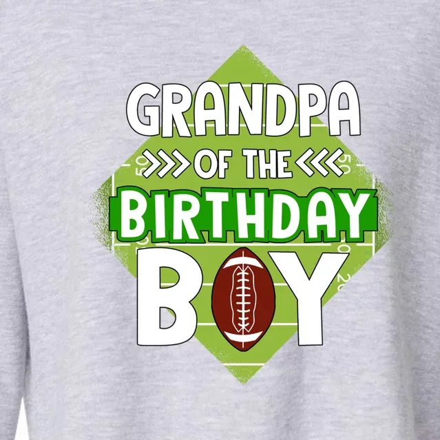 Grandpa Of The Birthday American Football Birthday Cute Gift Cropped Pullover Crew