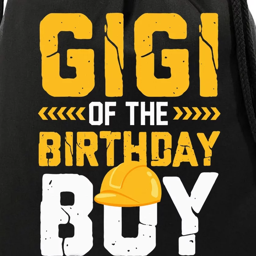 Gigi of the Birthday Construction Matching Family Drawstring Bag