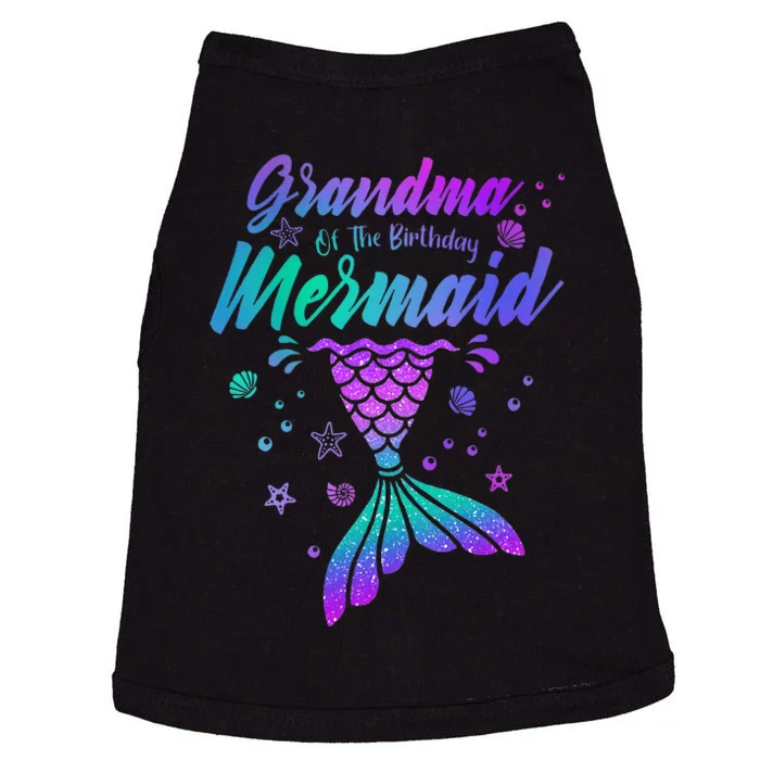 Grandma Of The Birthday Mermaid Family Matching Birthday Doggie Tank