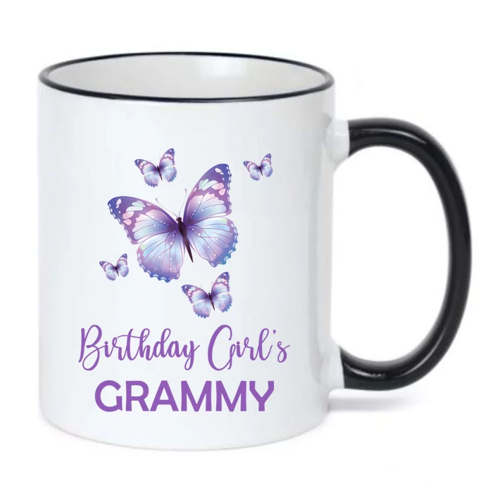 Grammy Of The Birthday Butterfly Family 1st Birthday Gift Black Color Changing Mug