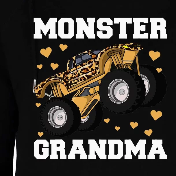 Grandma of the Birthday  Monster Truck Birthday Party Womens Funnel Neck Pullover Hood