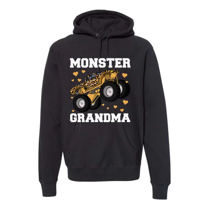 Grandma of the Birthday  Monster Truck Birthday Party Premium Hoodie