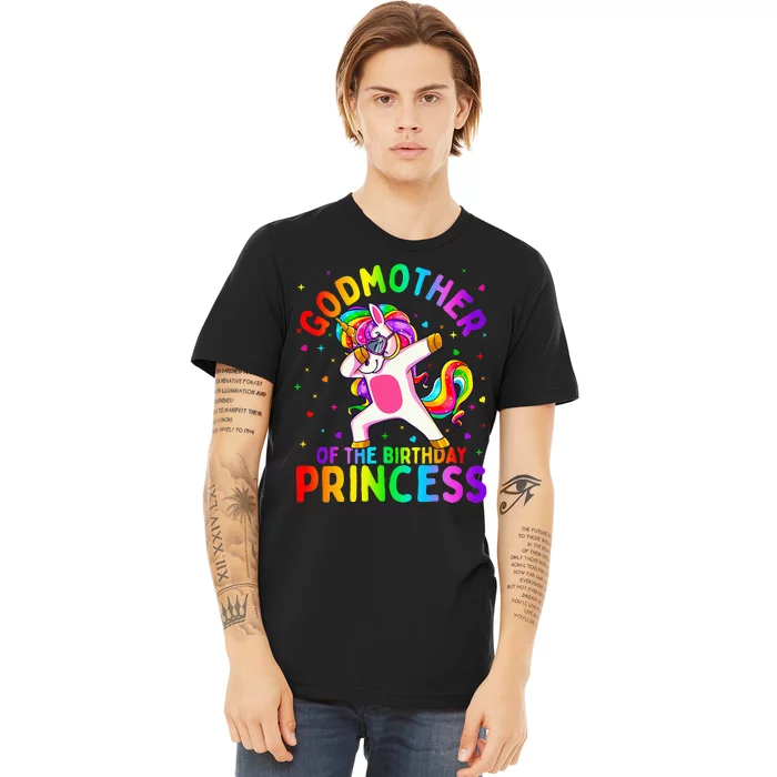 Godmother of the Birthday Princess Dabbing Unicorn Premium T-Shirt