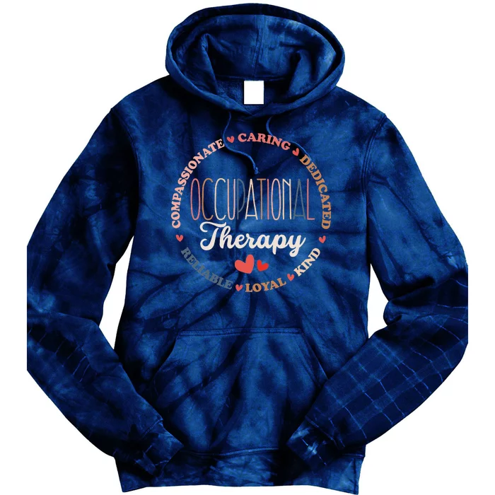 Groovy Occupational Therapy OT Therapist OT Month Tie Dye Hoodie