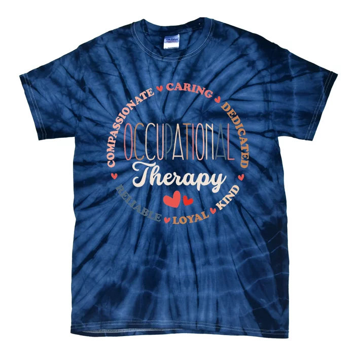 Groovy Occupational Therapy OT Therapist OT Month Tie-Dye T-Shirt