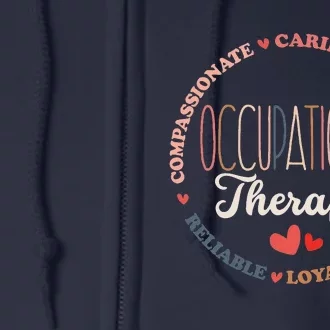 Groovy Occupational Therapy OT Therapist OT Month Full Zip Hoodie