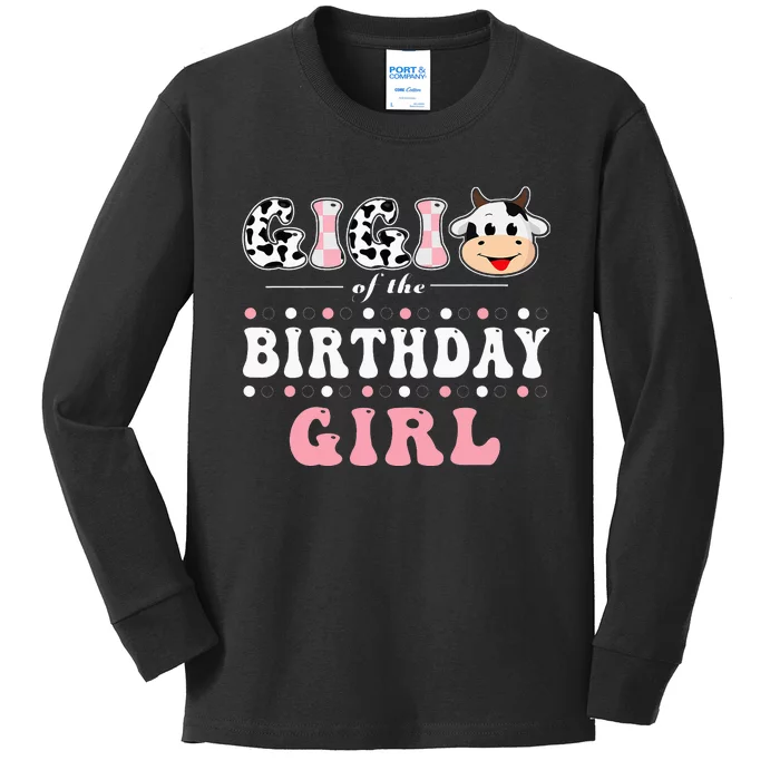 Gigi Of The Birthday Farming Cow funny animal Kids Long Sleeve Shirt