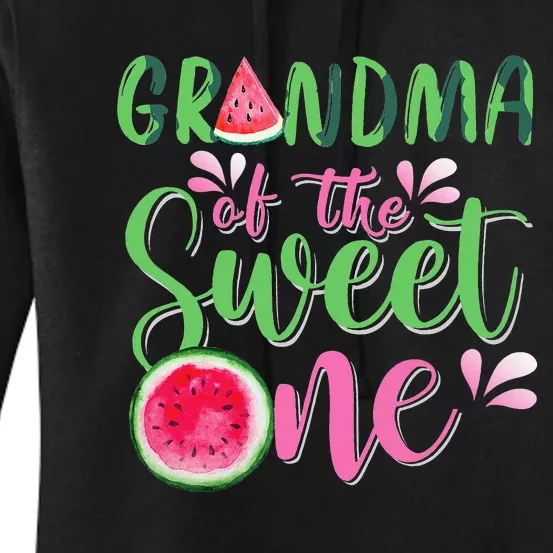 Grandma Of The Sweet One Watermelon First Birthday Family Women's Pullover Hoodie