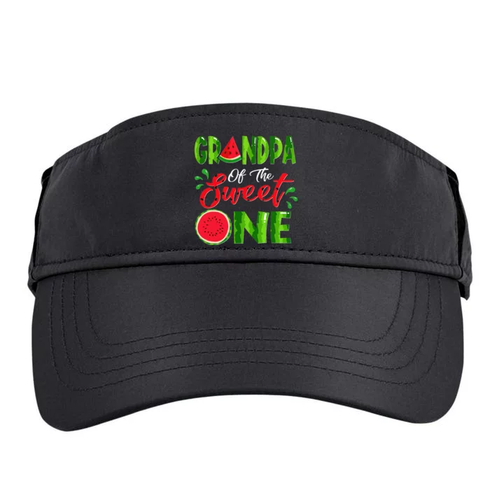 Grandpa Of The Sweet One Birthday Watermelon Matching Family Adult Drive Performance Visor