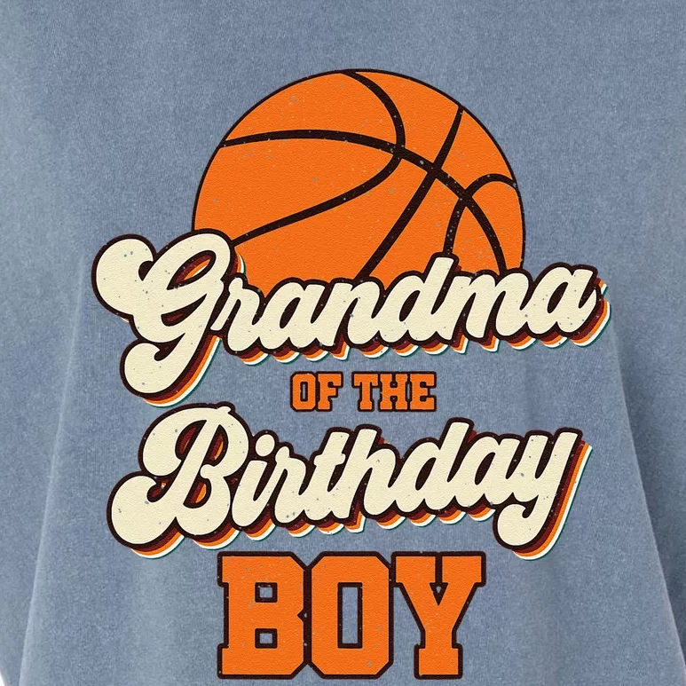 Grandma Of The Birthday Bboy Basketball Mama Nana Funny Garment-Dyed Women's Muscle Tee