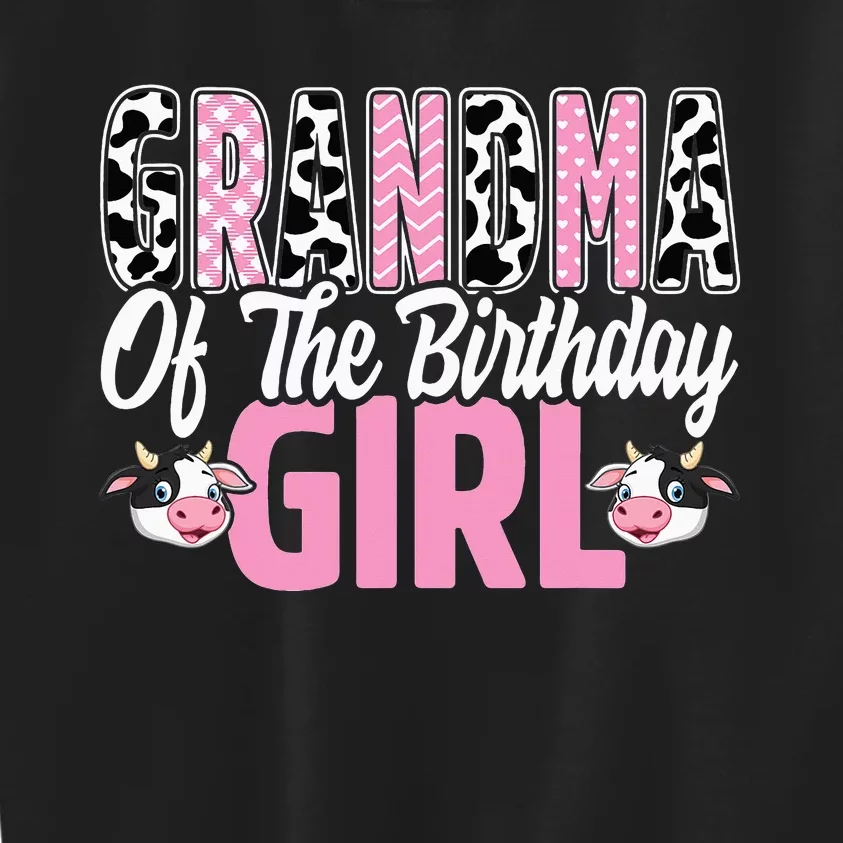 Grandma Of The Birthday Cow Family gift for Farmer Kids Sweatshirt