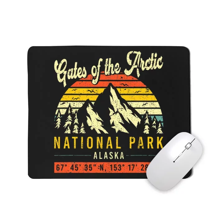 Gates Of The Arctic Vintage Retro Alaska National Park Mousepad