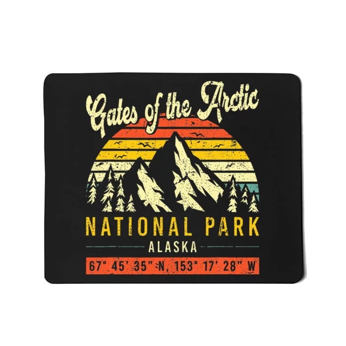 Gates Of The Arctic Vintage Retro Alaska National Park Mousepad