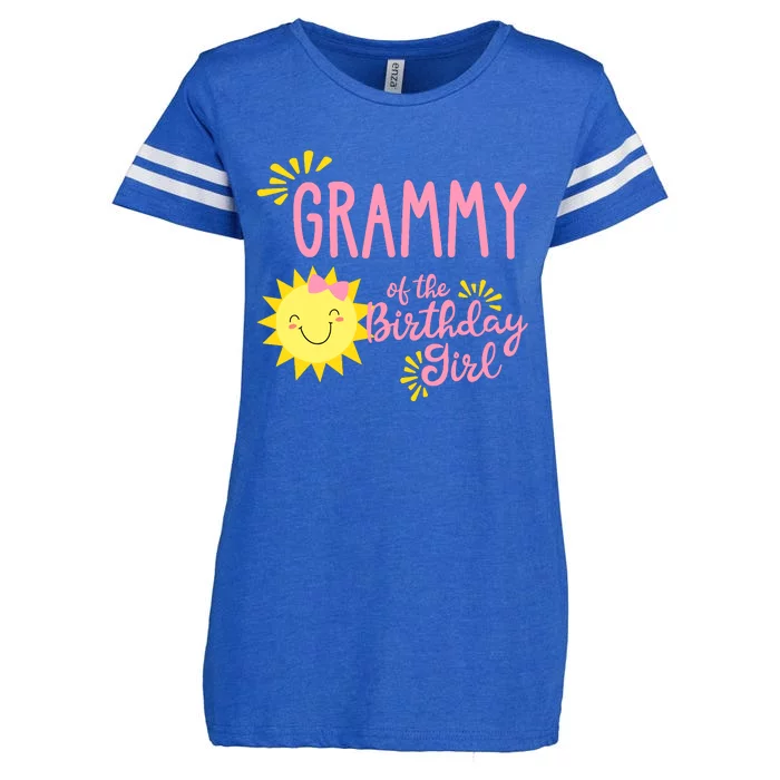 Grammy Of The Birthday Girl 1st Birthday Sunshine Girl Enza Ladies Jersey Football T-Shirt