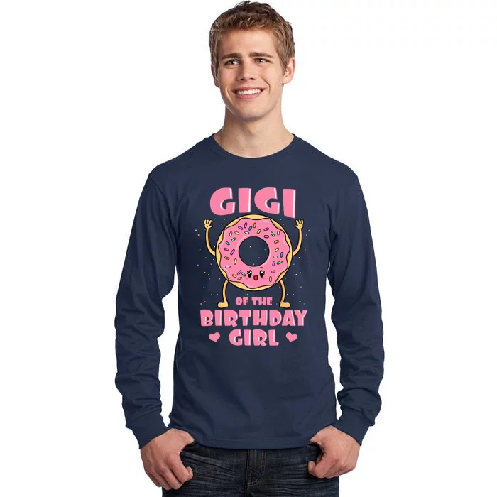 Gigi Of The Birthday Girl Donut Bday Party Grandmother Nana Tall Long Sleeve T-Shirt