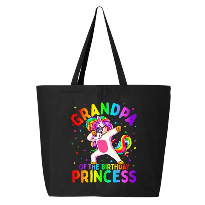 Grandpa of the Birthday Princess Dabbing Unicorn 25L Jumbo Tote