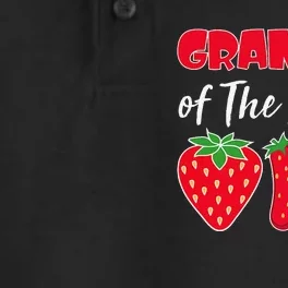 Grandma Of The Sweet One Strawberry First Birthday Family Dry Zone Grid Performance Polo