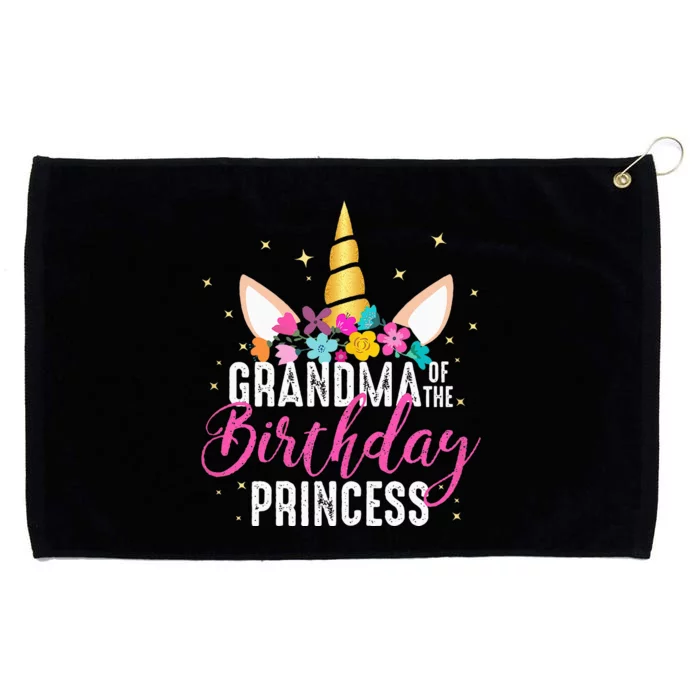 Grandma Of The Birthday Princess Gifts Unicorn Birthday Grommeted Golf Towel