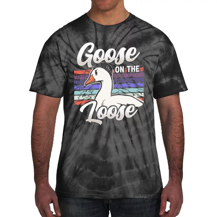 Goose On The Loose Animal Geese Owner Lover Tie-Dye T-Shirt