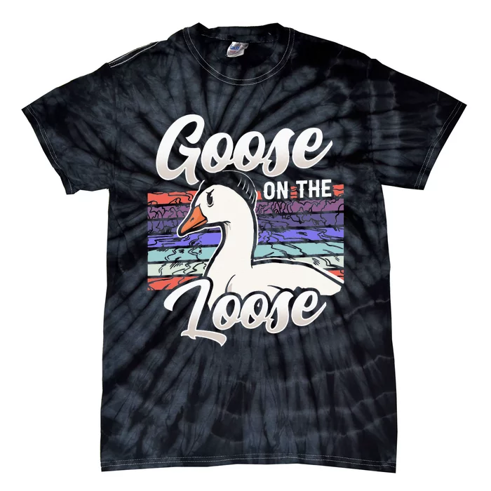 Goose On The Loose Animal Geese Owner Lover Tie-Dye T-Shirt