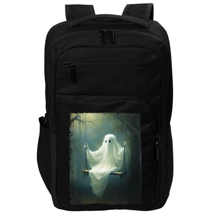 Ghost On The Swing Spooky Gothic Dark Academia Halloween Impact Tech Backpack