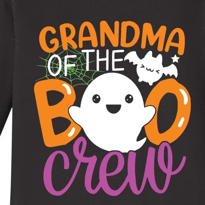 Grandma Of The Boo Crew Halloween Family Matching Baby Long Sleeve Bodysuit