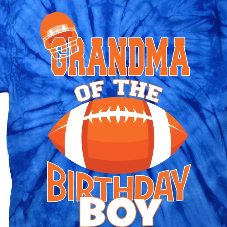 Grandma Of The Birthday American Football Party Gift Tie-Dye T-Shirt