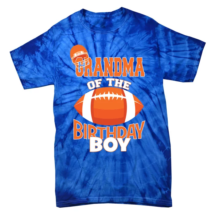 Grandma Of The Birthday American Football Party Gift Tie-Dye T-Shirt