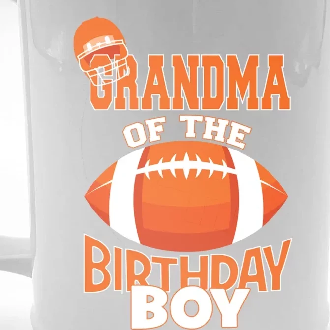 Grandma Of The Birthday American Football Party Gift Front & Back Beer Stein