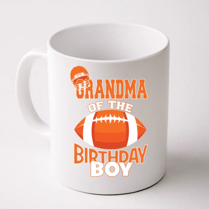 Grandma Of The Birthday American Football Party Gift Front & Back Coffee Mug