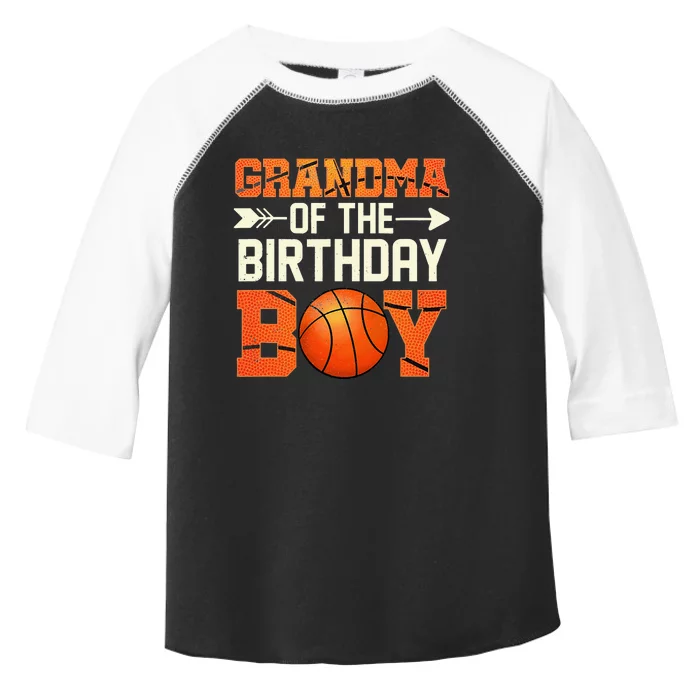 Grandma Of The Birthday Basketball Mother funny player Toddler Fine Jersey T-Shirt