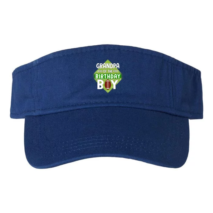 Grandpa Of The Birthday American Football Birthday Gift Valucap Bio-Washed Visor