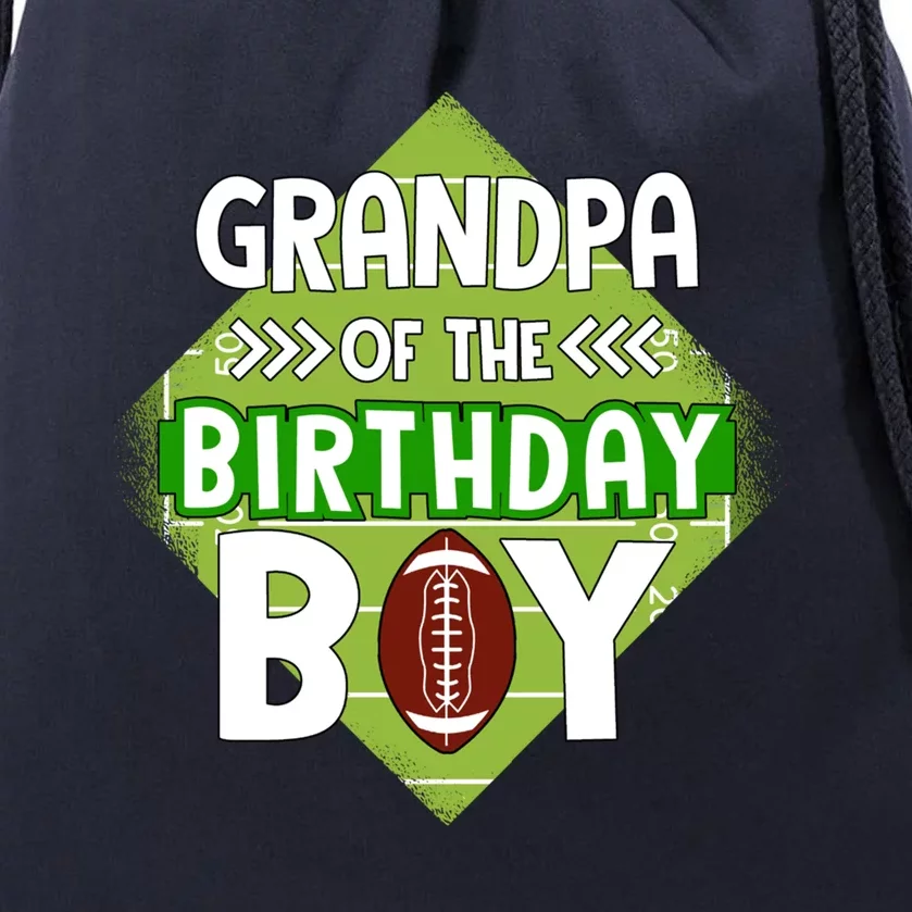 Grandpa Of The Birthday American Football Birthday Gift Drawstring Bag