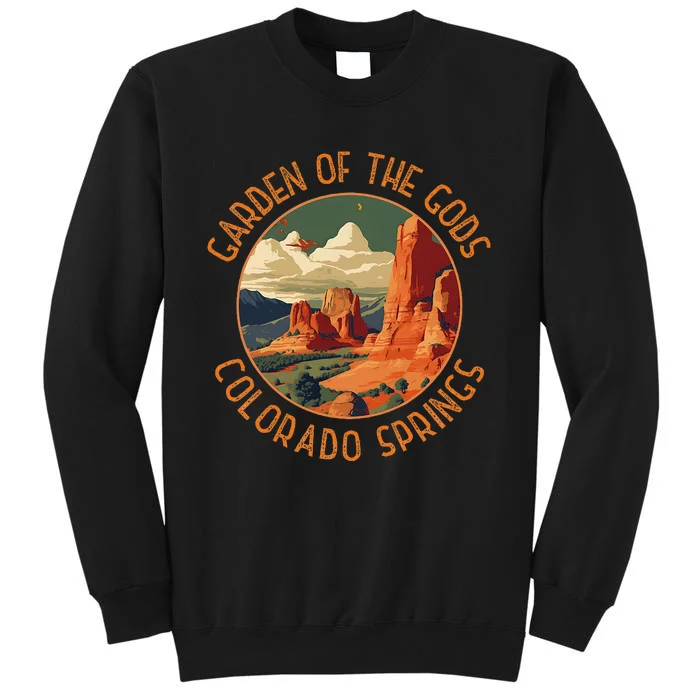 Garden Of The Gods Colorado Springs Distressed Circle Sweatshirt